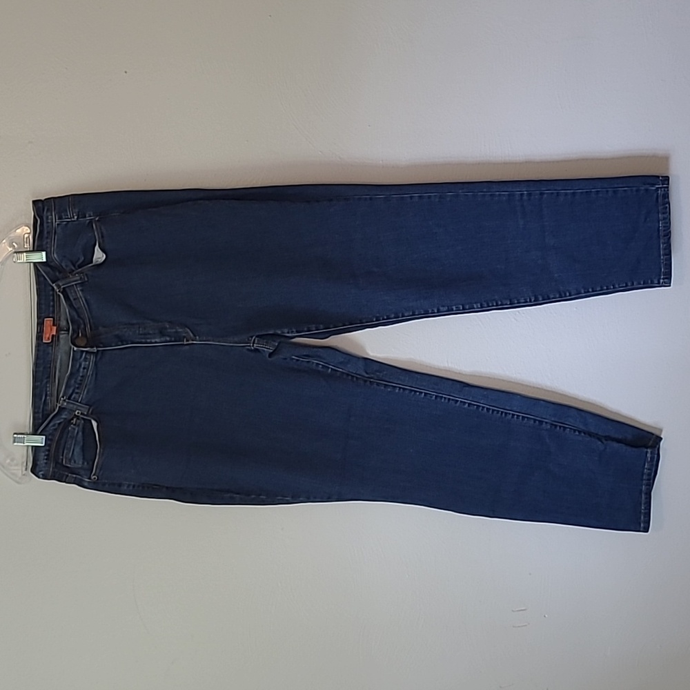 Modcloth Skinny Blue Denim Jeans 5 Pocket Sz 1X (16-18W) Button and Zip Fly